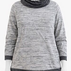 Weekends by Chico’s Cowl Neck Knit Top | Women’s Size 1 (Approx XL) Gray